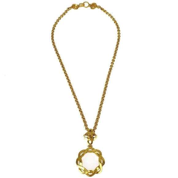 Chanel Chain Necklace Pendant Loupe Gold 97P - Picture 1 of 4